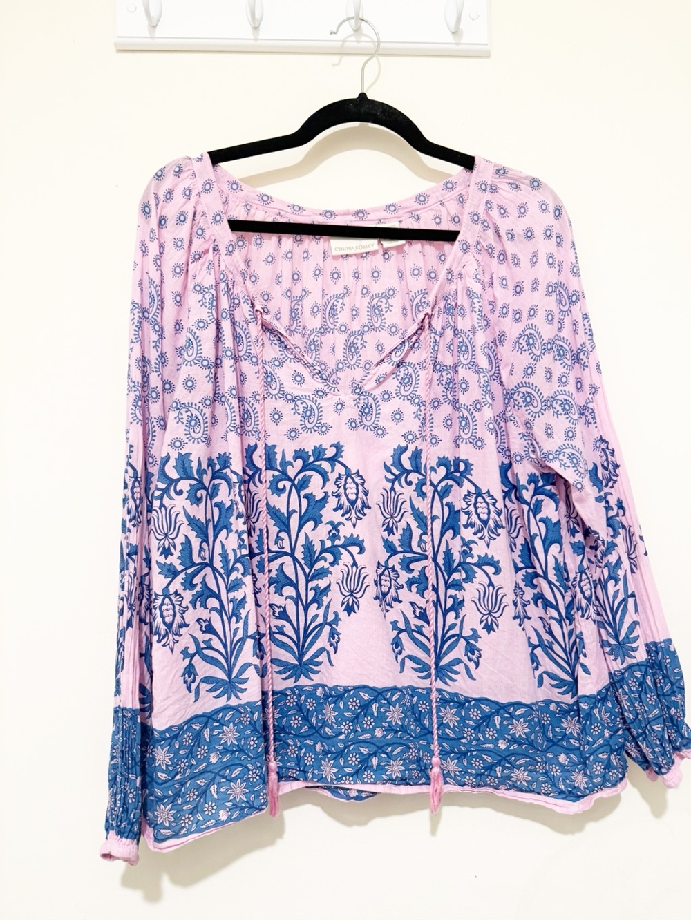 Cynthia Rowley Pink Tunic with Blue Floral Print
